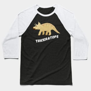 Cute Triceratops Dinosaur Design Baseball T-Shirt